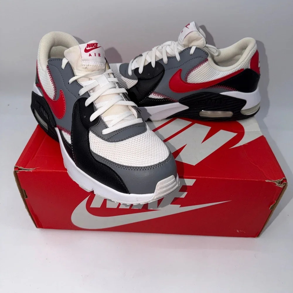 Nike 10 Air Max Excee White Grey‎ Red Black Retro Streetwear Sneakers